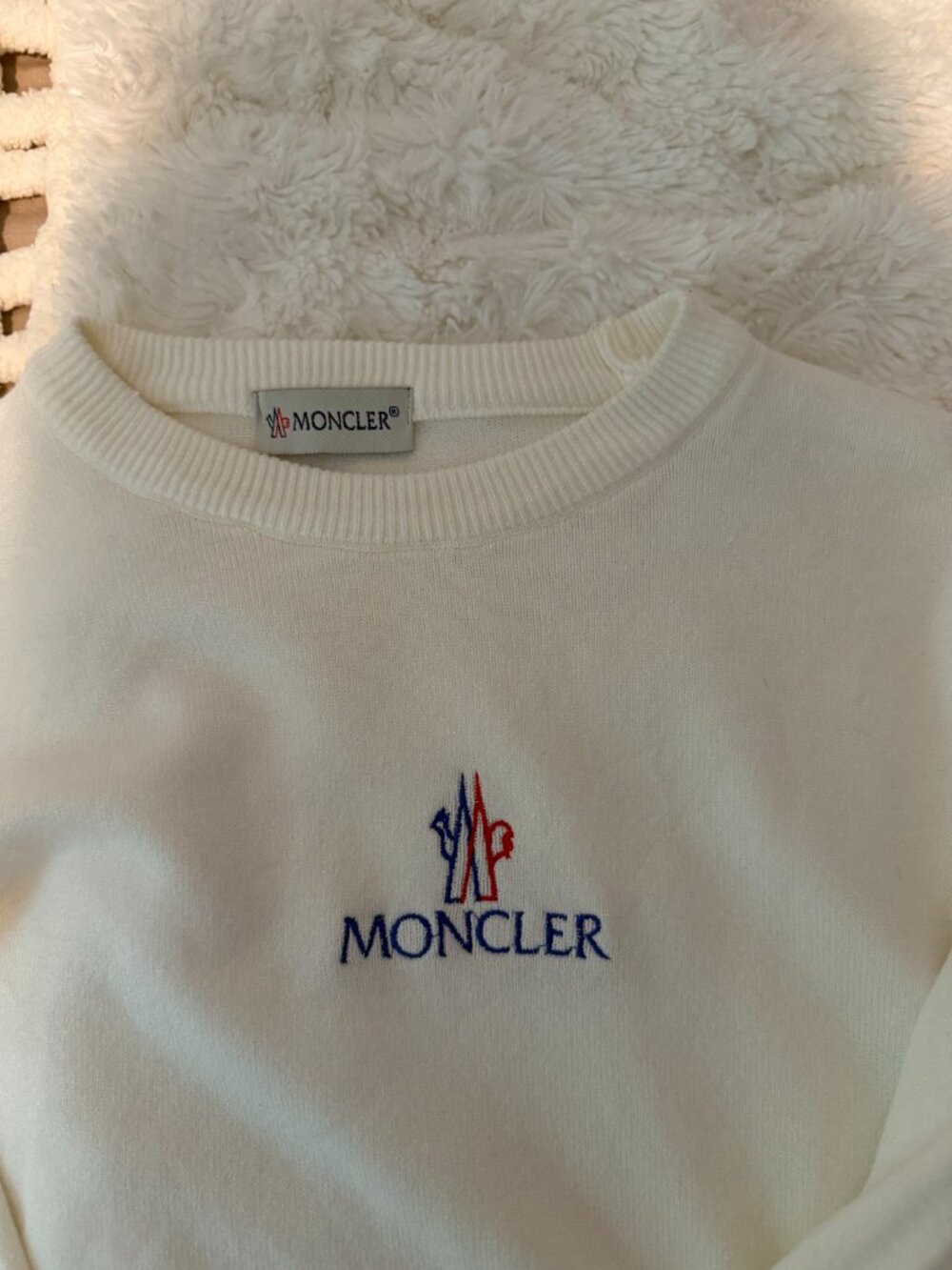 cream moncler women's sweater